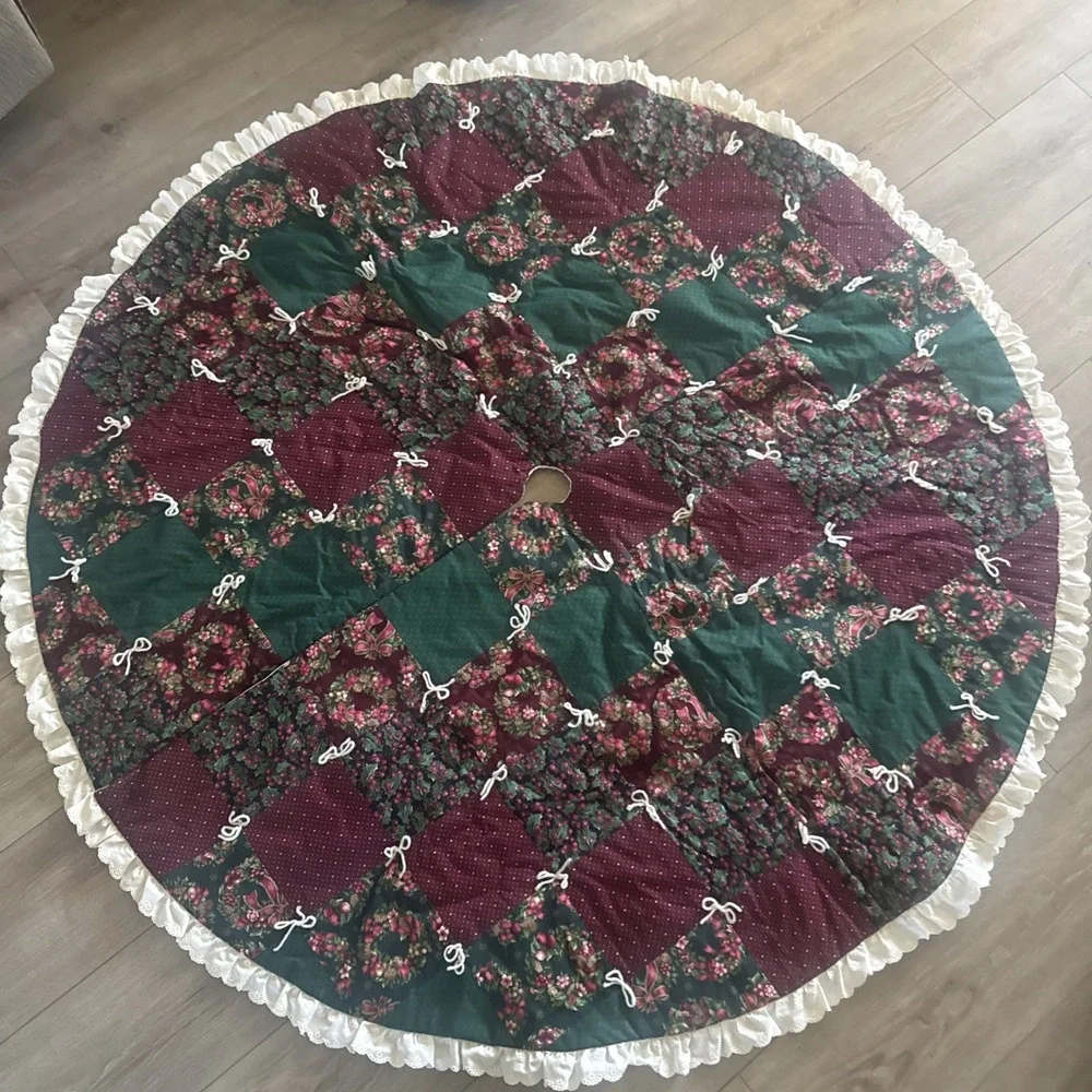 Vintage Patchwork Christmas Tree Skirt 58
